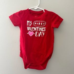My First Valentines Day Baby Onesie, size 9 months.